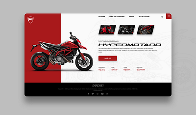 Ducati Hypermotard ducati hypermotard inspiration landingpage ui ux
