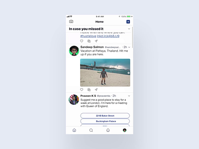 Social Media Interaction interaction interface ios ui ux