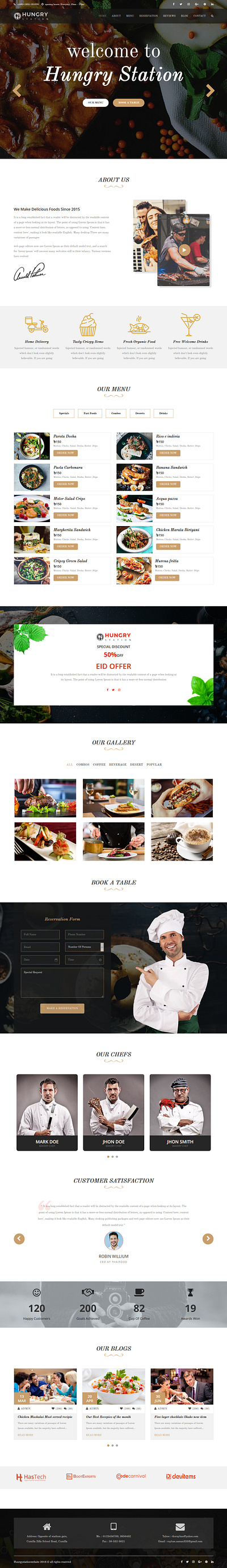 Hungry Station - Bootstrap Responsive Online Restaurant Template blog bootstrap chef css3 design html5 jquery menu online order rank reservation responsive responsive design restaurant restaurant app review webdesign website website design