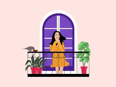 Summer Breeze 2d illustration characterdesign illustration minimal art minimal illustration summer breeze summerillustration vector illustration