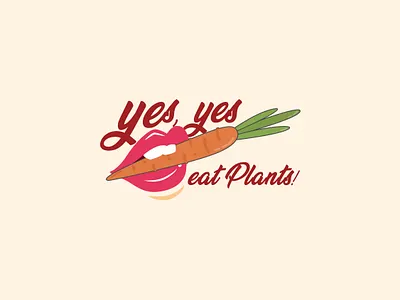 Yes Yes Eat Plants LOGO 02 branding cookbook cooking design food app logo vector vegetable vegetal vegetarian