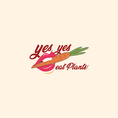 Yes Yes Eat Plants LOGO 02 branding cookbook cooking design food app logo vector vegetable vegetal vegetarian