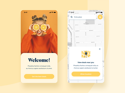 Mobile App UI 2020 trends app app design app designer daily ui deals map mobile ui product design ui welcome