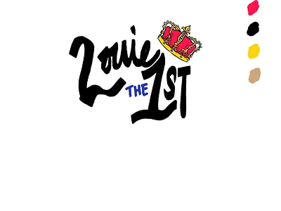 Louie The 1st adobe photoshop illustration logo
