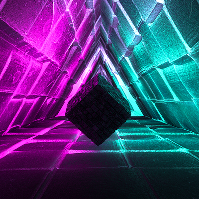 Cyberpunk abstract 3d 3dsmax abstract design geometric geometry illustration lights render