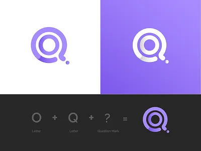 Q Logo brand identity branding color design icon lettremark logo design logodesign logotype mark o letter questionmark symbol ui ui ux website