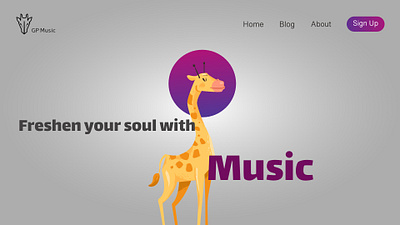 gp music design flat illustration logo minimal ui ux web