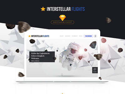 Interstellar Flights 👨‍🚀🚀💫 astronaut branding checkout design logo space spaceship tourism ui webdesign