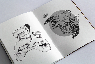 Sketchbook #1 alien artwork cctv design drawing drawingart futurism geometic illustration weird