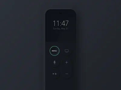 Apple TV Remote Redesign apple apple design apple tv concept design hello dribbble hello dribble neumorph neumorphic neumorphism product design redesign tv ui