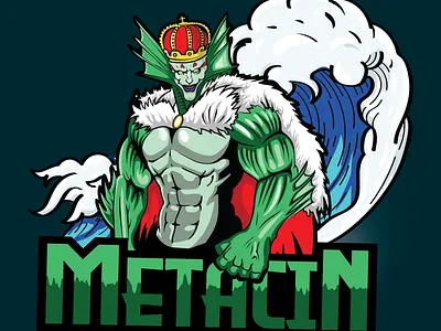Deep Sea King from One Punch Man deep sea king illustration logo design mascot one punch man vector
