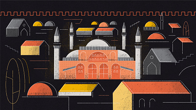 Hagia Sophia, Istanbul adobe art artwork hagia sophia illustration illustrator istanbul motion graphic photoshop