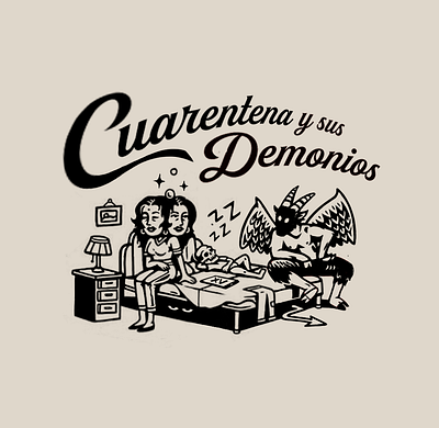 Tiempo de convivir con los demonios characterdesign covid 19 covid19 design illustration illustration art satan