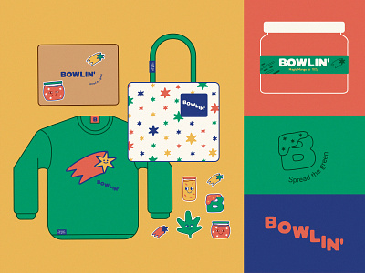 BOWLIN branding cannabis lettering logo mexico city spreadthegreen weed
