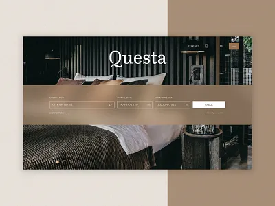 Questa Hotel Home blur design hotel ui ux web