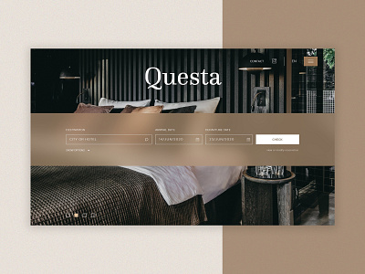 Questa Hotel Home blur design hotel ui ux web