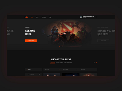 LIGA Main page Desktop interface ui ui design ux web design