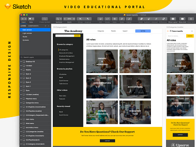 UI/UX Design - Video Educational Portal dashboad design interface ui