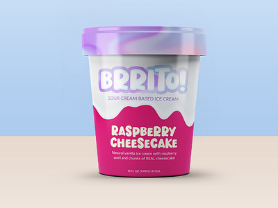 BRRITO! Ice Cream branding holographic ice cream