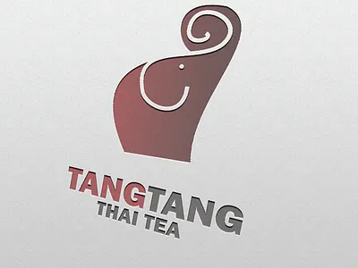 TangTang ThaiTea branding design flat logo minimal vector