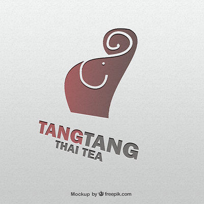TangTang ThaiTea branding design flat logo minimal vector