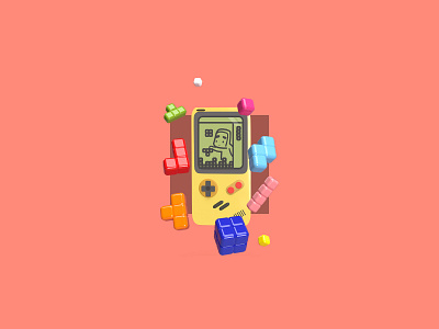 Game Game Game boy colorful illustration