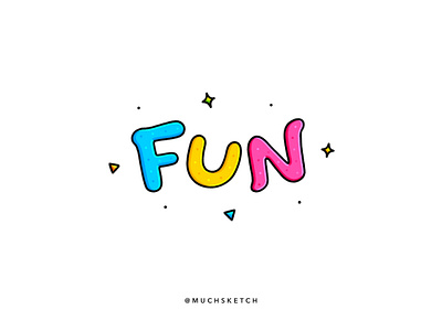 Fun 🥳 colorful fun hand drawn type hand lettered hand lettering illustration illustrator ipad art ipad lettering lettering neon party positive vibes positivity procreate retro type typogaphy typography typography art