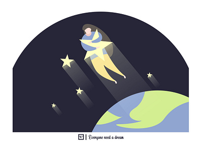 illustration 03 branding darkmode design earth flat flat design illustration space wonderful