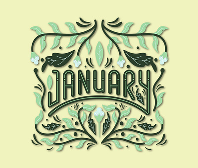 January branding flat illustration illustrator logo minimal typogaphy typography ui web