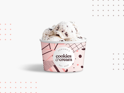 Cookies & Cream Ice Cream Packaging Concept abstract abstract pattern branding design dribbbleweeklywarmup ice cream logo minimal package design packaging recoleta simple weekly warm up