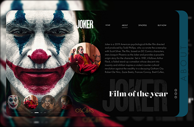 Joker Website UI joker joker movie ui design ux web web design