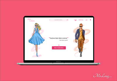 A Fashion Site Landing Page branding design illustration minimal ui ux web website