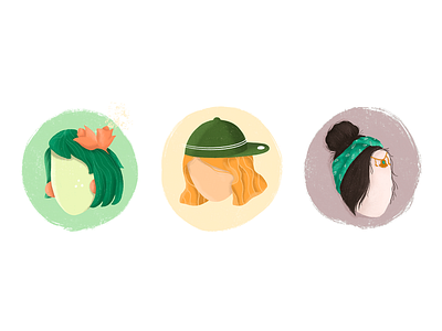Avatars avatar avatar icons avatardesign bohemian character character design clean concept design graphic graphic design icons illustration illustrator nature lover procreste sporty texture