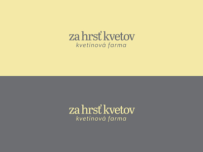 Za hrsť kvetov - Logo brand branding creative design flat logo logo design minimal typography vector