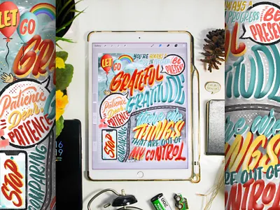 "Grateful & Gratitude" Digital Lettering brush lettering calligraphy digital art digital lettering goodtype gratitude hand lettering illustration illustrator art lettering quotes typography