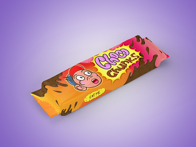 Choco Chunks Candy Bar branding candy cartoon chocolate chocolate bar chocolate packaging design fast food food illustration illustrator logo photoshop vector