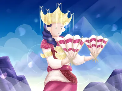 Melinting Dance culture dance design digital flat illustration illustration indonesia