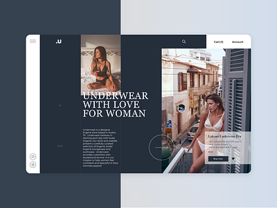 Underwear with love for woman design interface ui underwear ux web webdesign