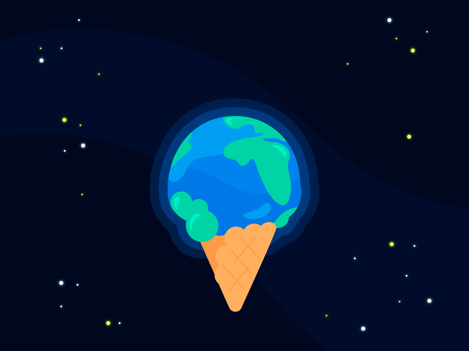 I scream for climate action animation climatechange climatestrike earth icecream illustration