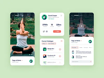 Online Video Course and Classes | Watch & Interact Concept app design flat icon ios ios app design minimal type typography ui ux vector