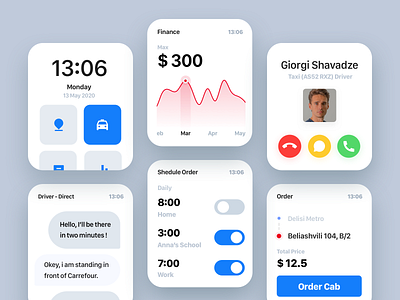 SmartWatch- OC App app apple watch cab clean georgia ios ios app modern order smartwatch taxi taxiapp uidesign ux ux ui uxdesign uxui watch white