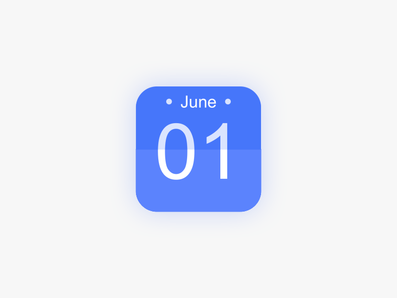 calendar affection animation blue calendar design digital gif icon illustration month