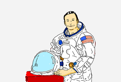 Neil armstrong art artwork astronauts design graphicdesign illustration nasa space spaceman vector