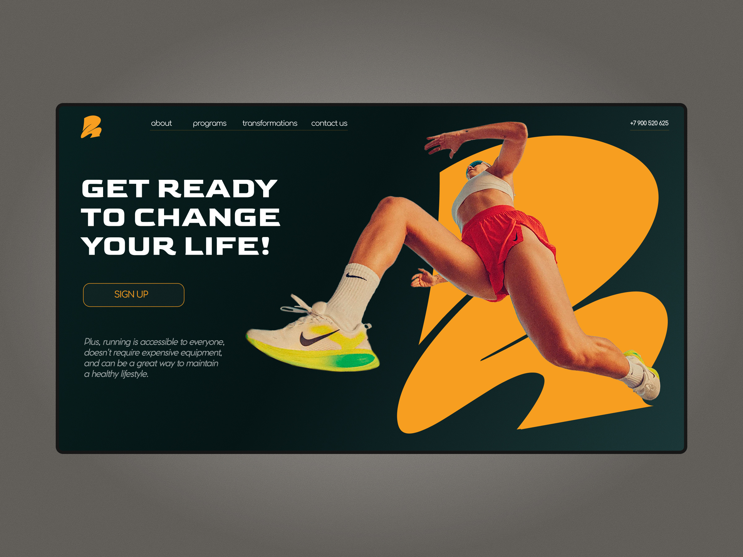 Personal traning girl interface personal sport syte traning ux uxui web