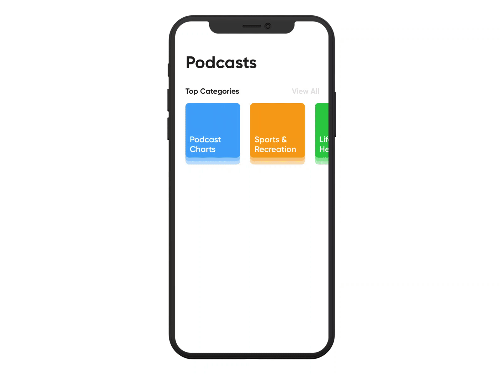 Podcast App Concept app app design audio app card ui change audio clean design color dashboard ios minimalistic music app podcast podcast app stream streaming streaming app typography ui design white