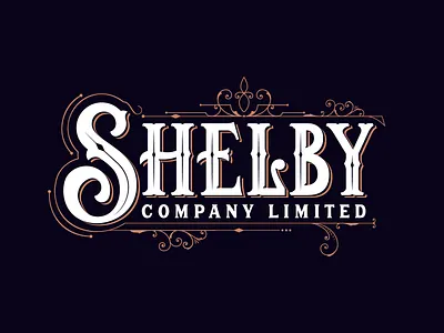 Shelby Company Limited absynth caligraphy company company logo filiature gold illustrator letter lettering netflix ornament shelby tommy shelby typography vintage vitorian whisky