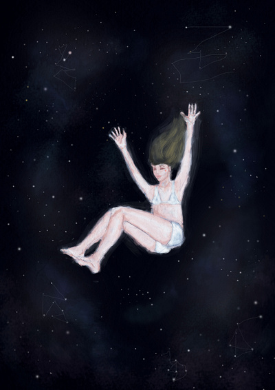 Drifting within a Hazy Infinity art artinthetimeofcovid covid 19 digital art digital illustration emotive female illustrator illustration illustrator south africa