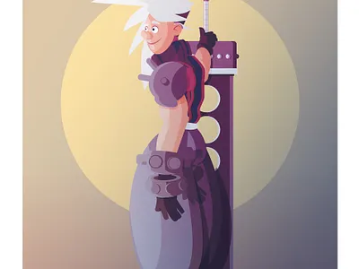 CLOUD - FF7 fanart cartoon cartoon character cdchallenge challenge character characterdesign digitalart draw drawing fanart fantasy finalfantasy game illustration illustrator videogame