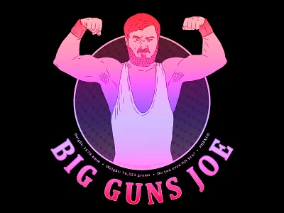 Pro Wrester T Shirt Design affinity designer gradient illustraion muscles t shirt design wrestling