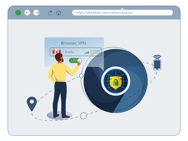Example of Illustration for VPN service